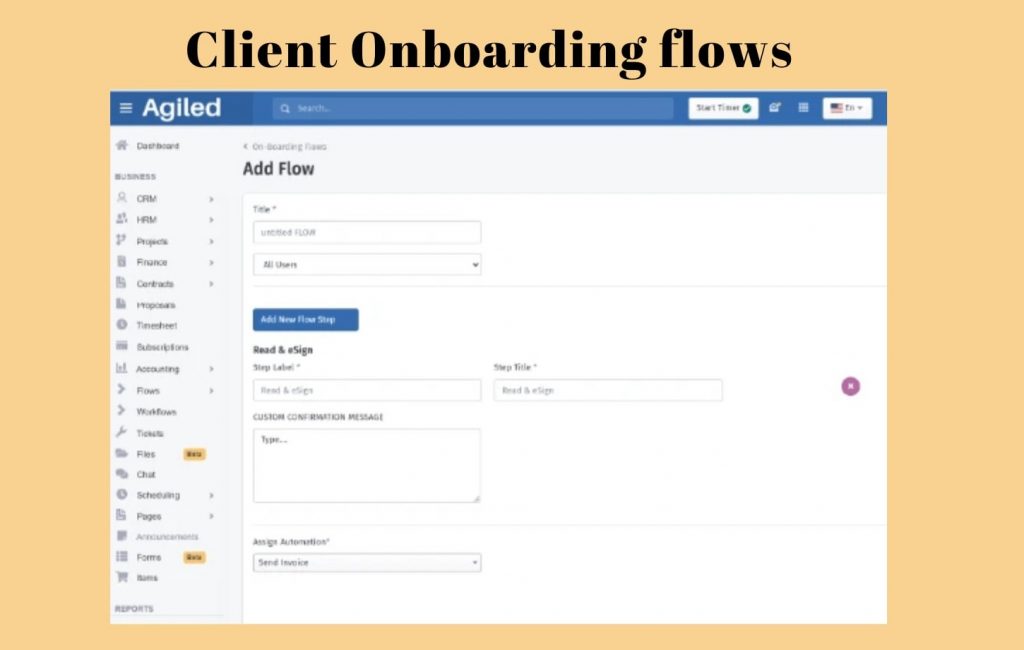 Client Onboarding flows