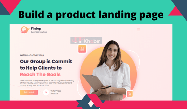 Build a product landing page