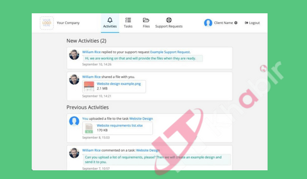 Create clients Save contacts and take notes Sales pipeline Ticket system Tag clients on tasks View all activities